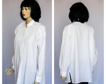Perlenbluse Oversized Bluse Lange Bluse Langarm Bluse Vintage Bluse Urlaub Bluse Damen Shirt lose Bluse Classic Bluse