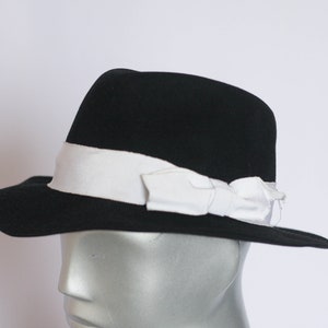 Unisex Classic fedora Hat Men&#39;s hat Womens hat Black fedora Unisex fedora Size medium Mens fedora  Vintage hat Black hat