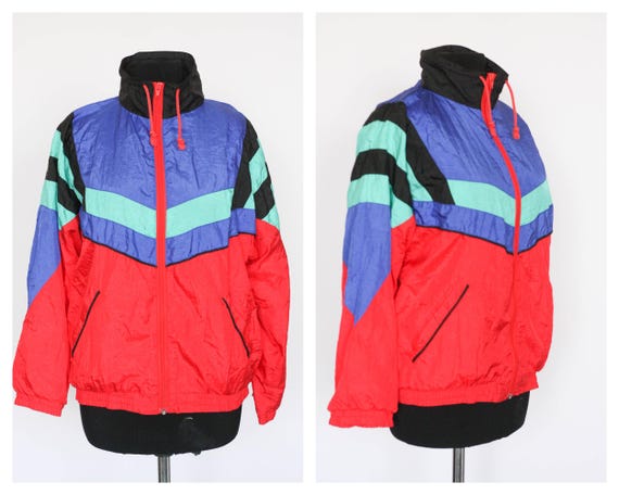 Vintage Colorful Jacket Sports Jacket Womens Windbreaker Vintage
