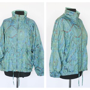 Chaqueta vintage colorida, chaqueta deportiva, cortavientos para mujer, cortavientos vintage, ropa de los 90, chaqueta retro, impermeable, chaqueta informal de moda.