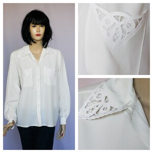 Embroidery blouse Oversized blouse Large blouse Long sleeve blouse Vintage blouse Collared blouse Womens shirt loose blouse Classic blouse