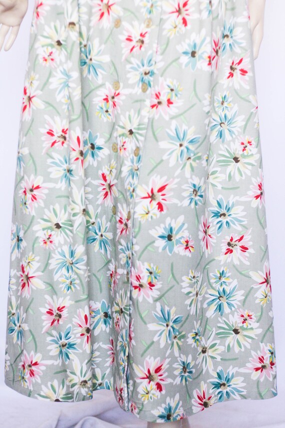 Vintage maxi skirt Long skirt Floral skirt Flower… - image 5