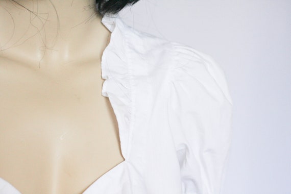 Dirndl blouse Size large  Crop blouse Vintage blo… - image 4