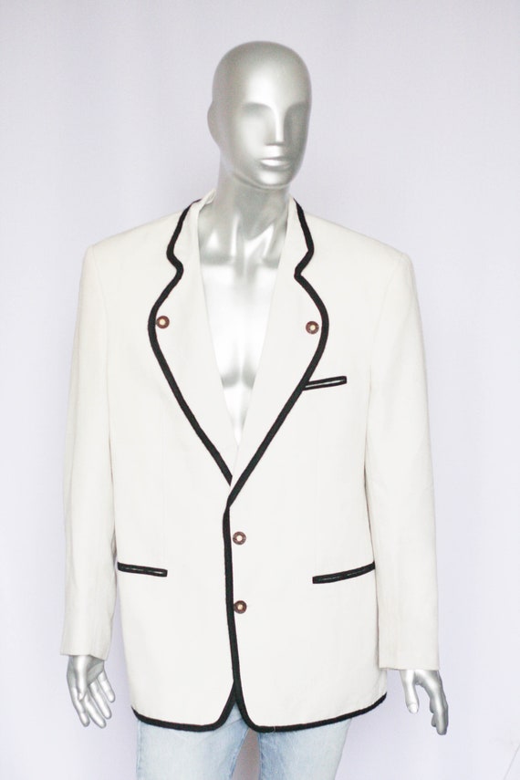 Oktoberfest blazer Gray blazer Mens blazer Linen … - image 2