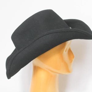 Vintage Cowboy Unisex Wool Hat Fedora Hat Black Hat Hipster  display picture 1