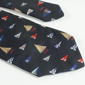 Sailor rang tie Sailing tie Nautical tie Military tie Novelty tie Silk tie Boat tie Yacht tie Captain tie Ship tie Sailor print Vinatge tie
