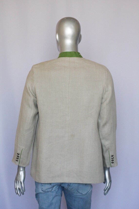 Oktoberfest blazer Gray blazer Mens blazer Linen … - image 7