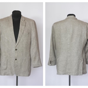 Summer blazer Linen blazer German jacket Lightweight blazer Spring blazer Mens blazer  Casual blazer Size XL Linen Jacket
