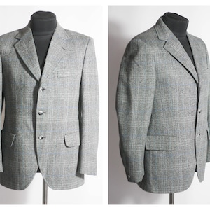 Mens sport blazer Vintage blazer Fashion blazer Evening blazer wool blazer Suit jacket Retro blazer Tweed blazer 80s clothing Size