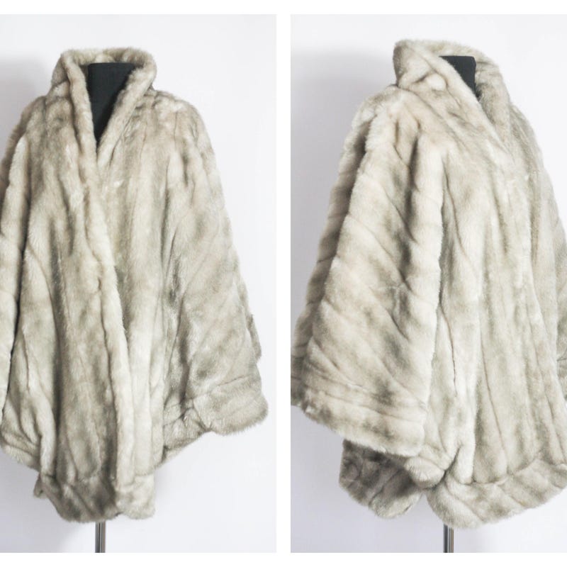 Water Proof Cape Faux Fur Coat main image 1