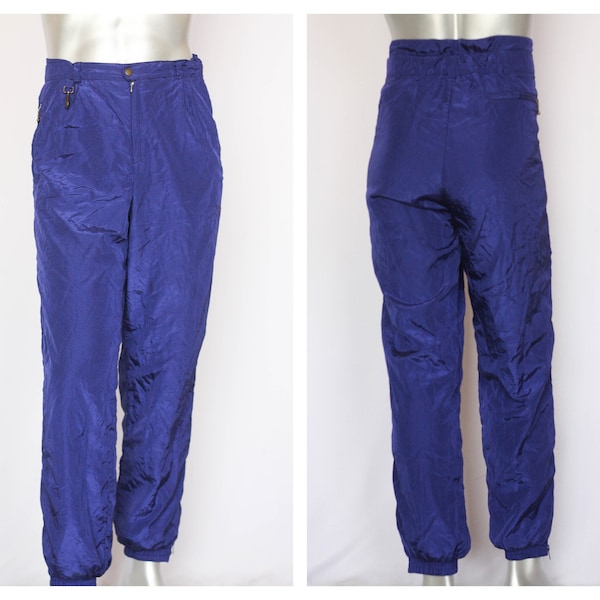 Track trousers Cobalt blue pants Athletic pants Sport clothes Mens tracksuit Vintage sport pant Outdoor fashion Casual pants Jogger pants