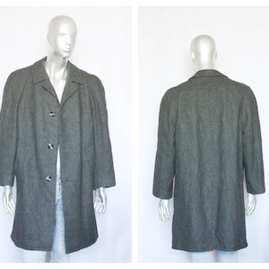 Grijze jas Wollen jas Warme jas Winterjas Maat grote Herenjas Winterjas Winter bovenkleding Klassieke jas Elke dag jas Casual jas