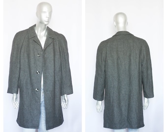 Gray coat Wool coat Warm coat Winter coat Size large Mens coat Winter overcoat Winter outerwear Classic coat Every day coat Casual coat