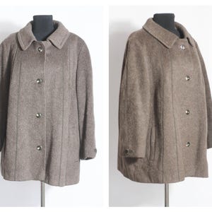Alpaca mohair Wool coat Winter coat Felt coat Warm coat Retro coat Women coat Overcoat Outwear coat Long coat Medium coat Bown coat