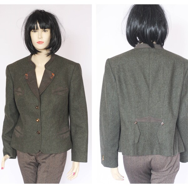 Womens Olive Green Trachten Jacket