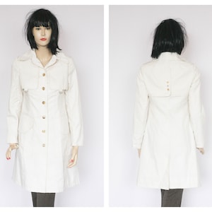 Gabardina vintage Gabardina de mujer Abrigo de primavera Talla pequeña Abrigo de tela Abrigo de algodón Abrigo casual Abrigo midi Abrigo de otoño Abrigo ligero