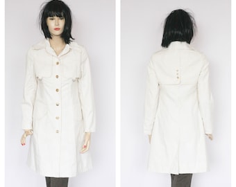 Vintage trench Womens trench Spring coat Size small Fabric coat Cotton coat Casual coat Midi coat Autumn coat Lightweight coat