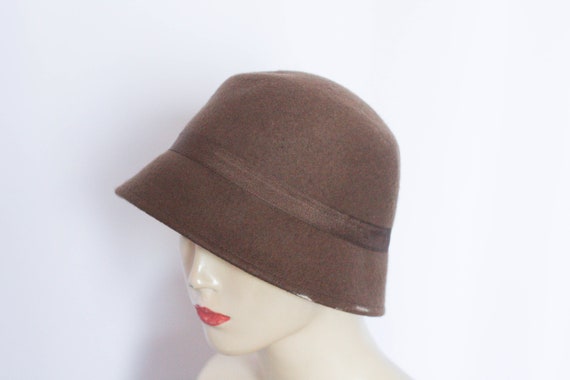 Vintage wool hat Womens fedora Size medium Ladies… - image 1