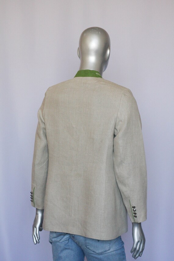 Oktoberfest blazer Gray blazer Mens blazer Linen … - image 6