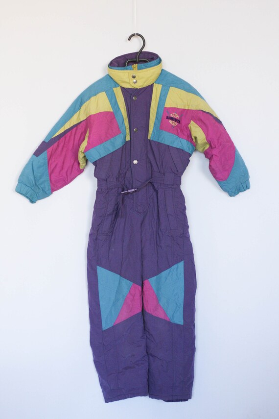 8 years kids Vintage suit Ski siut Baby suit Snow… - image 8