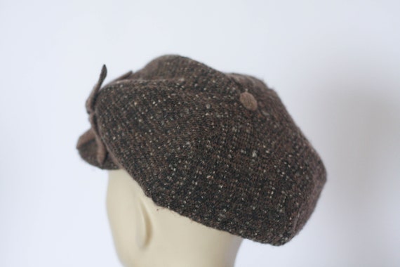 Brown wool hat Vintage hat Flat hat Flat cap News… - image 5