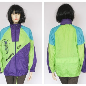 veste imperméable vintage veste de sport Coupe-vent femme coupe-vent vintage vêtements des années 90 Veste rétro Trekking bike Veste décontractée mode