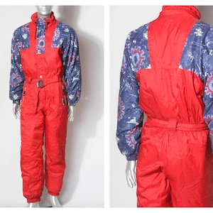 Funky snow Vintage ski suit Retro ski suit Mens ski suit One piese suit Jump suit Sportswear Winter sports Snow suit Skiing suit Snowboard