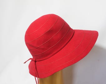 Sombrero de lana vintage Fedora para mujer Sombrero rojo de talla pequeña Sombrero de lana Sombrero cálido Sombrero de invierno Fedora casual Fedora de lana Sombrero de mujer Sombrero retro Ala ancha