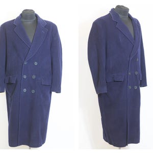 Navy blue wool Italian coat Mens coat Winter coat Wool trench Winter overcoat Oversized coat Size XXL Outwear Mens overcoat  Loose coat