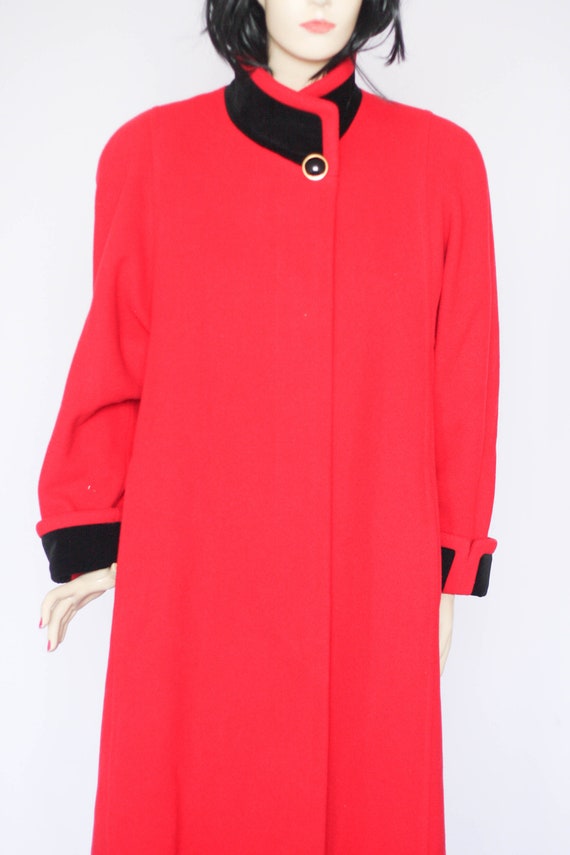 Elegant wool coat Red coat vintage coat Winter coat L… - Gem