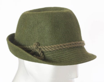 Oktoberfest German hat Bavarian hat men's Fedora Size small Green hat Felt hat Warm hat Retro hat Gentelman hat  Classic hat Winter hat