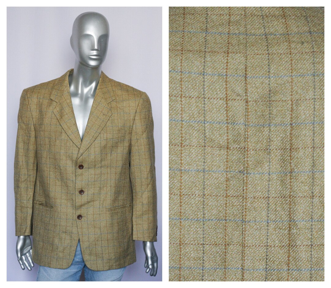 Plaid Mini Checker Blazer Sport Coat Blazer