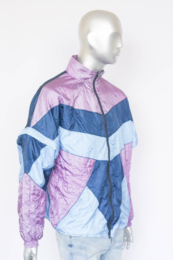 Vintage 90s purple windbreaker Men's jacket Shell… - image 6