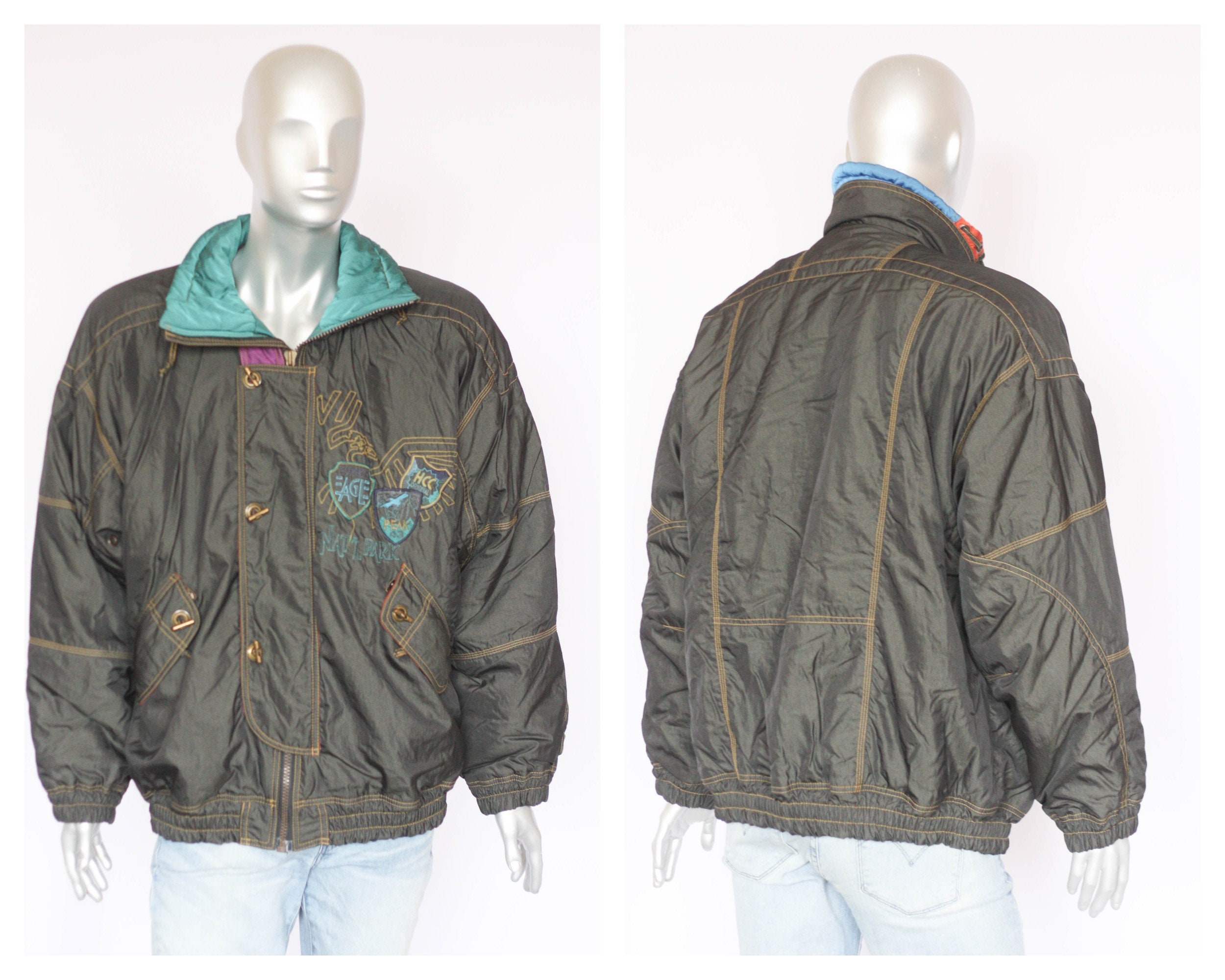 Taille grande Veste de ski Veste de ski Veste d'hiver Vêtements d'hiver Veste de sport Veste chaude Veste homme Veste de ski vintage Combinaison d'hiv