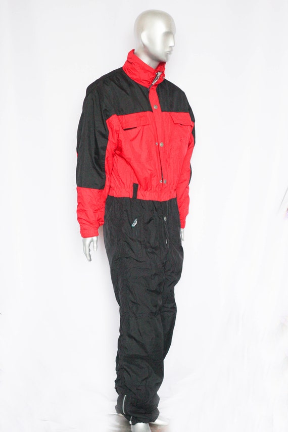 Vintage ski suit Men's ski suit Red suit 90s ski suit… Gem