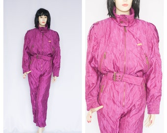 Tamaño XS Traje de esquí púrpura traje de esquí vintage Traje de esquí para mujer Traje de esquí Monos de invierno Traje cálido Traje de invierno Traje de nieve Traje de los años 80 Snowboard
