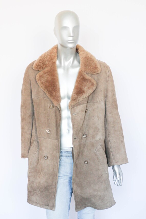 Vintage leather jacket Mens coat Winter coat Leat… - image 2