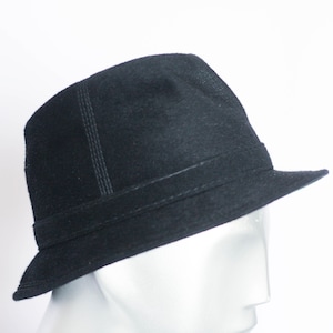 Unisex Classic fedora Hat Men&#39;s hat Womens hat Black fedora Unisex fedora Size small Mens fedora  Vintage hat Black hat