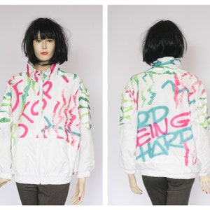 Vintage colorful jacket Sports jacket Womens windbreaker Vintage windbreaker 90s clothes Retro jacket Raincoat Casual jacket fashion
