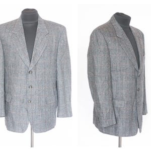 Size 2X Vintage mens blazer Wool blazer Plaid blazer Stylish blazer Wool jacket Casual blazer Brown blazer Tweed blazer mens Clothing