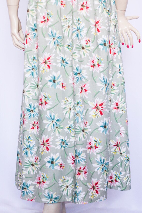 Vintage maxi skirt Long skirt Floral skirt Flower… - image 10
