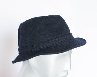 Unisex Classic fedora Hat Men's hat Womens hat Black fedora Unisex fedora Size medium Mens fedora  Vintage hat Black hat