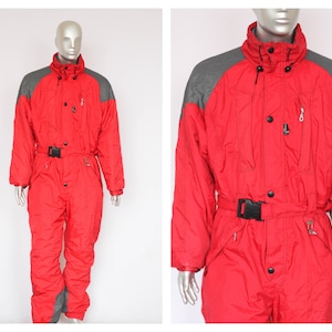 90s Vintage ski suit Retro ski suit Mens ski suit One piese suit Jump suit Sportswear Winter sports Snow suit Skiing suit Snowboard
