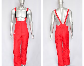 Rode skibroek Skibroek Skibroek Warme broek Sneeuwbroek Winter Skikleding Heren skibroek Winterbroek Vintage broek Sport