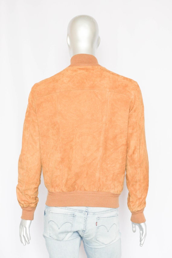 Vintage italian bomber leather jacket Mens jacket Lea… Gem