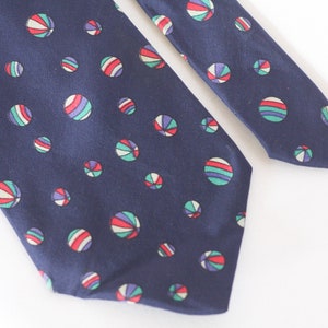 Sport tie Ball Tie Sport accessories print  Mens tie Vintage tie Blue tie Basketball player gift Teacher gift Novelty Colletible