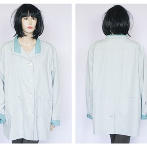 Long parka Vintage parka Oversized coat Loose jacket Autumn jacket Spring clothing Womens jacket 90s jacket Mint jacket Long coat