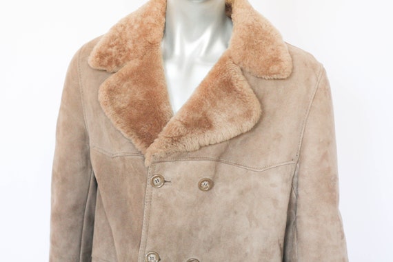 Vintage leather jacket Mens coat Winter coat Leat… - image 3