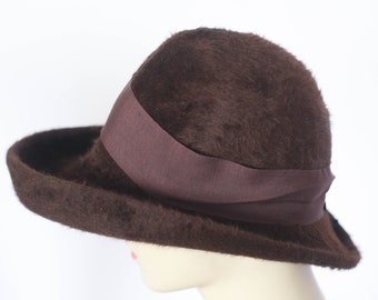Bruine wollen hoed Womens fedora Maat kleine Dames hoed Bruine hoed Wolhoed Warme hoed Winterhoed Casual fedora Wol fedora Retro hoed