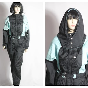 Size large ski suit vintage ski suit Womens ski suit Skiing suit Winter overalls  Warm suit Winter suit Snow suit Colorful suit Snowboard